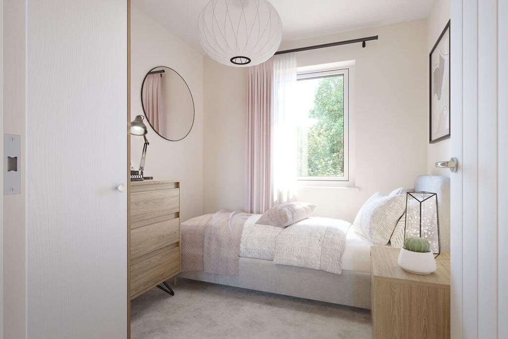 The third bedroom is a single room ideal for a child's room or the perfect dedicated home office