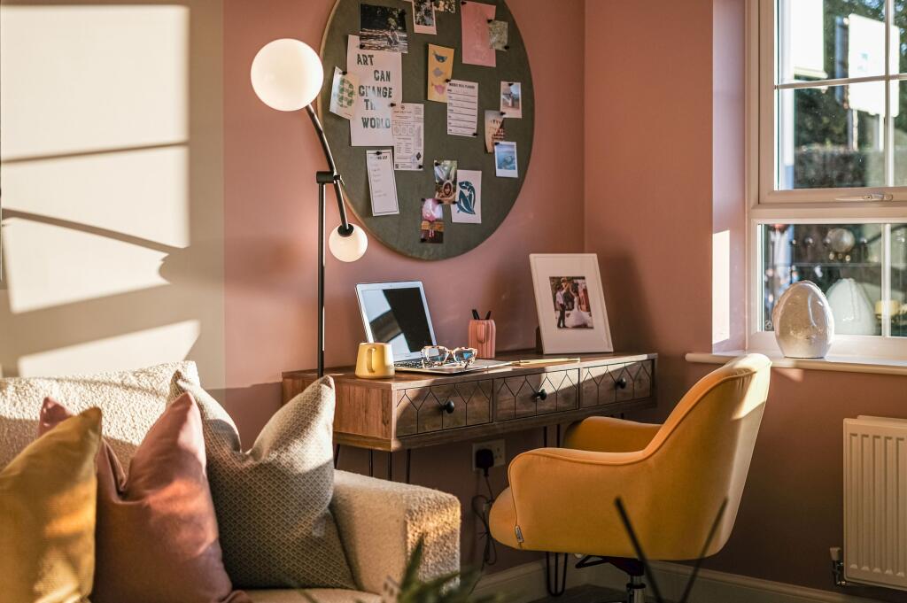 Interior view of flexible office space usage in our Ellerton home
