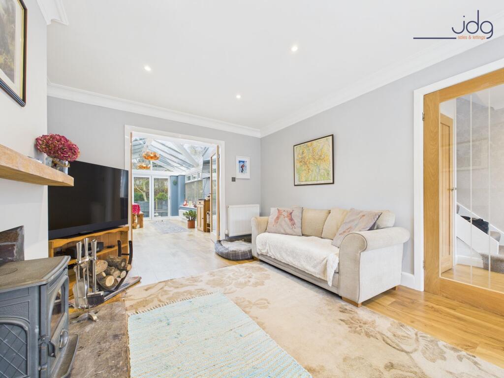 Cosy Open Lounge with Log Burner