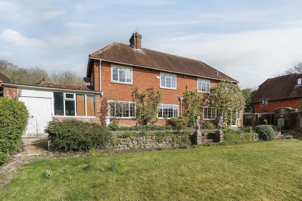 Rear elevation, South facing rear garden and terrace