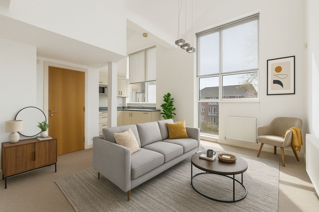 Open plan(Virtually furnished)