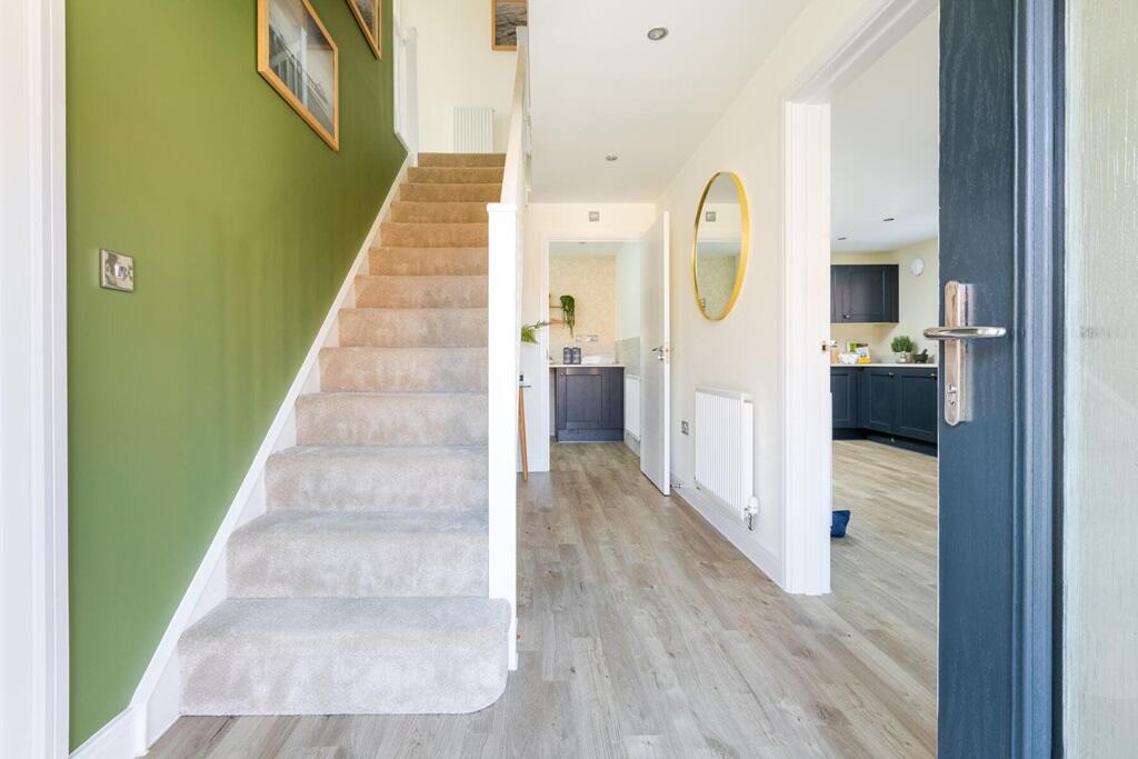 You're welcomed into the central entrance hall in the Plumdale