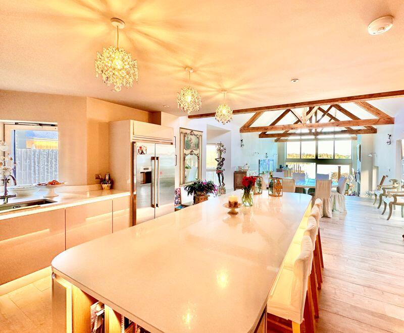 Kitchen with lighting