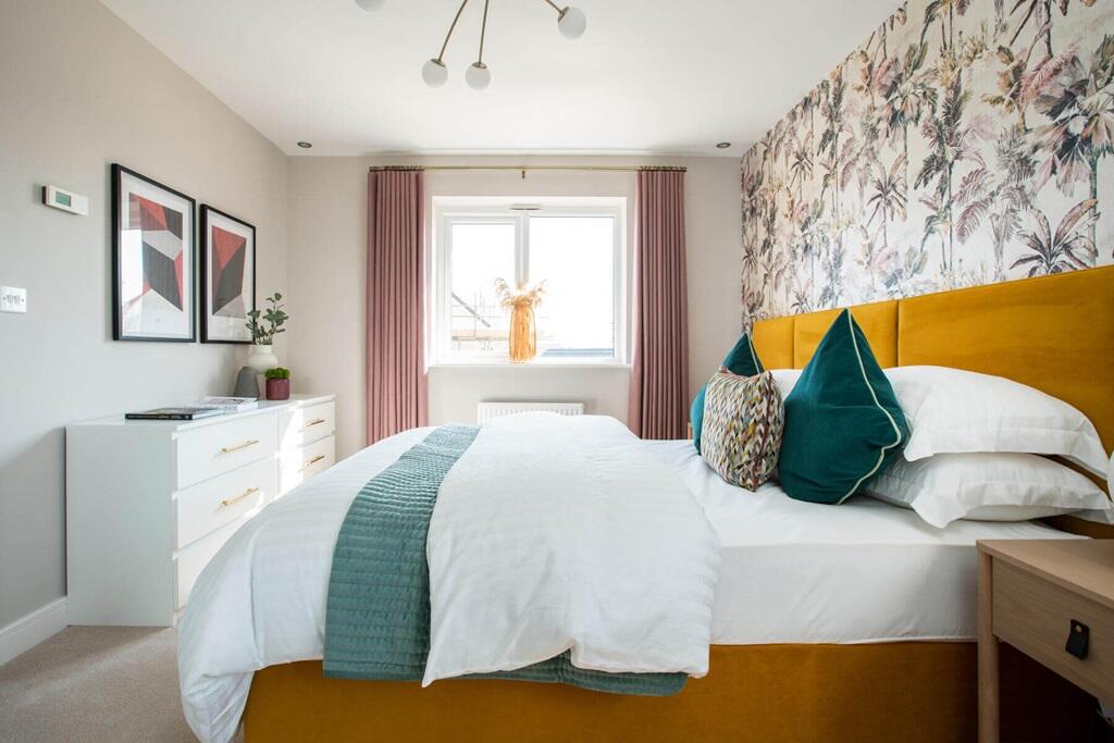 The main bedroom offers a place to unwind away from the rest of the home