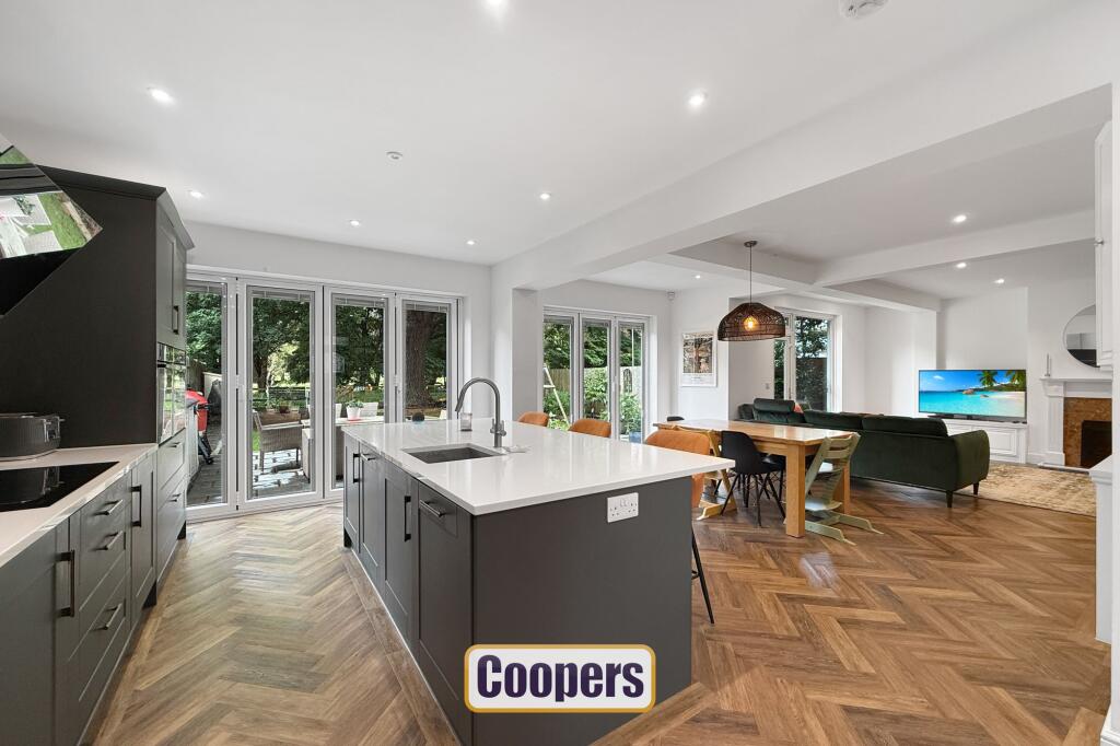 Open plan family room/kitchen