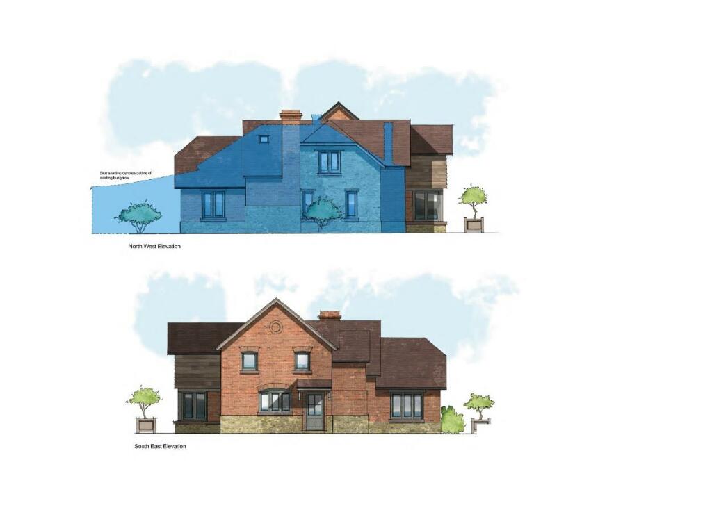 Proposed NW SE Elevations with existing overley.jp