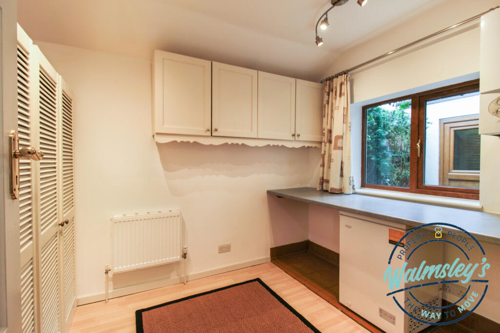 Converted garage to utility room
