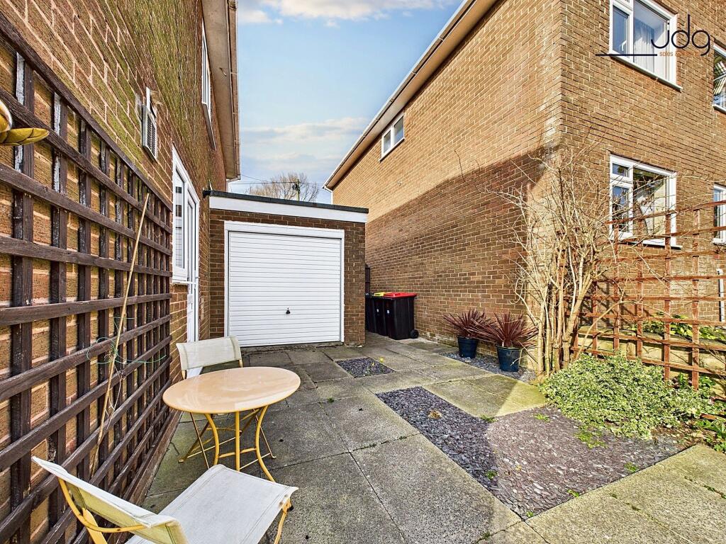 Garage and rear of the property