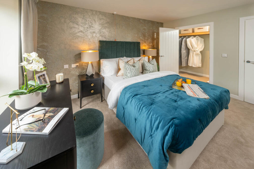 Master bedroom in two bedroom apartment 