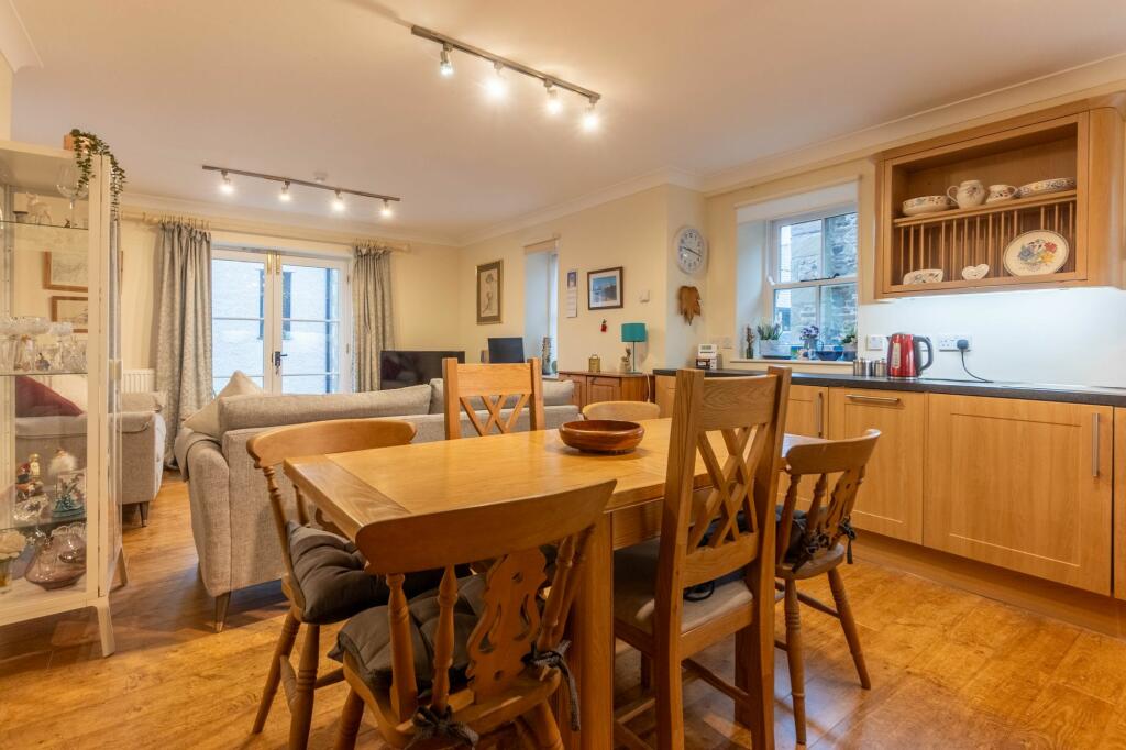 KITCHEN, DINING AND LIVING SPACE