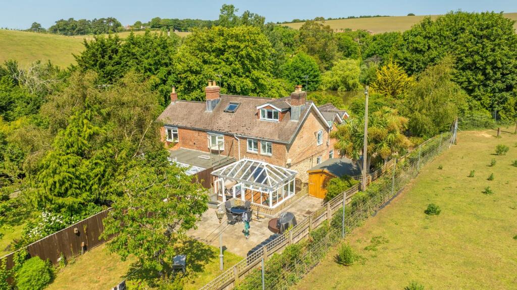 The rear of the property