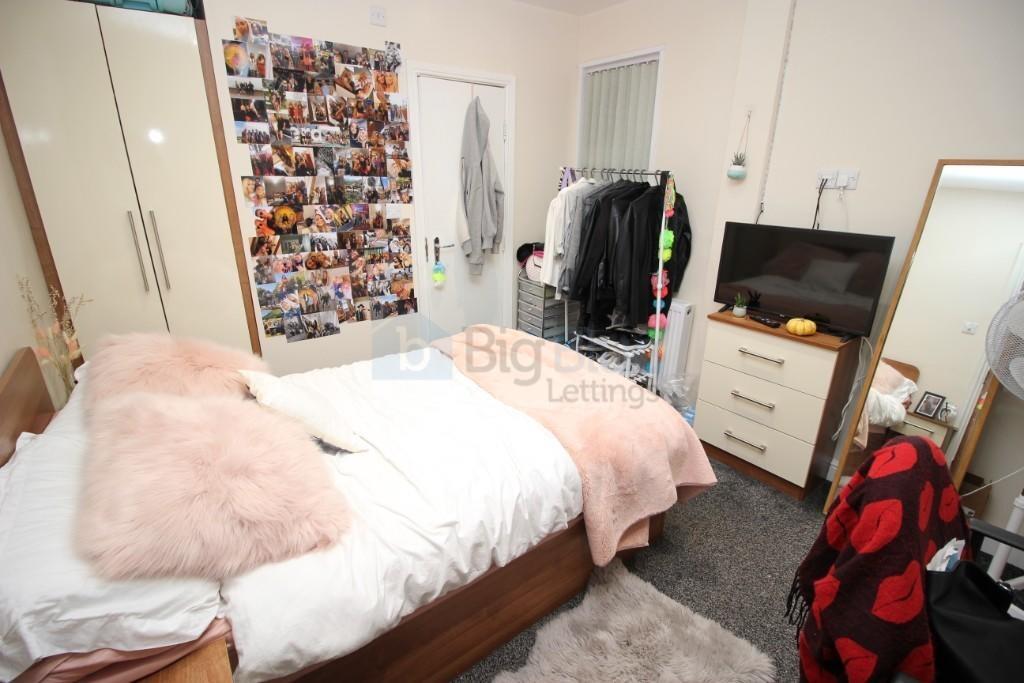 Cozy and stylish single bedroom featuring a sof...
