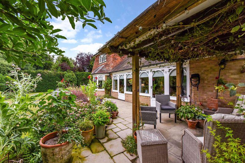 Seating area in rear garden