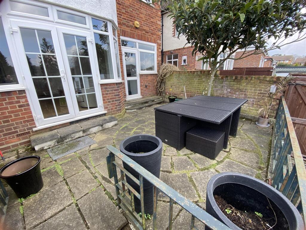 Rear garden patio