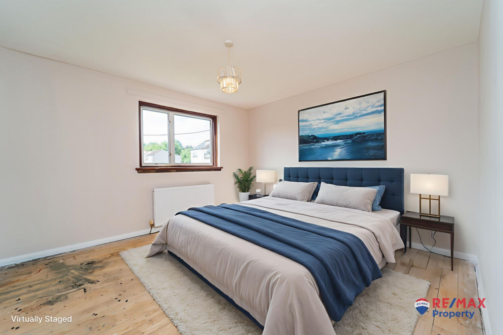 Virtually Staged Primary Bedroom