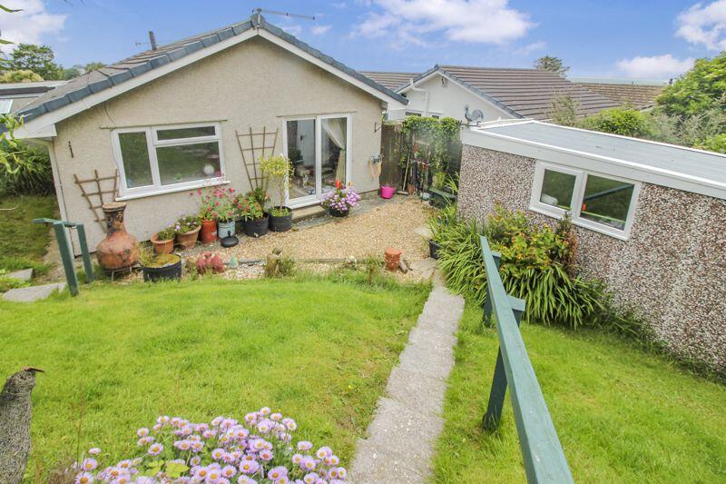 rear garden, shed and rear elevation