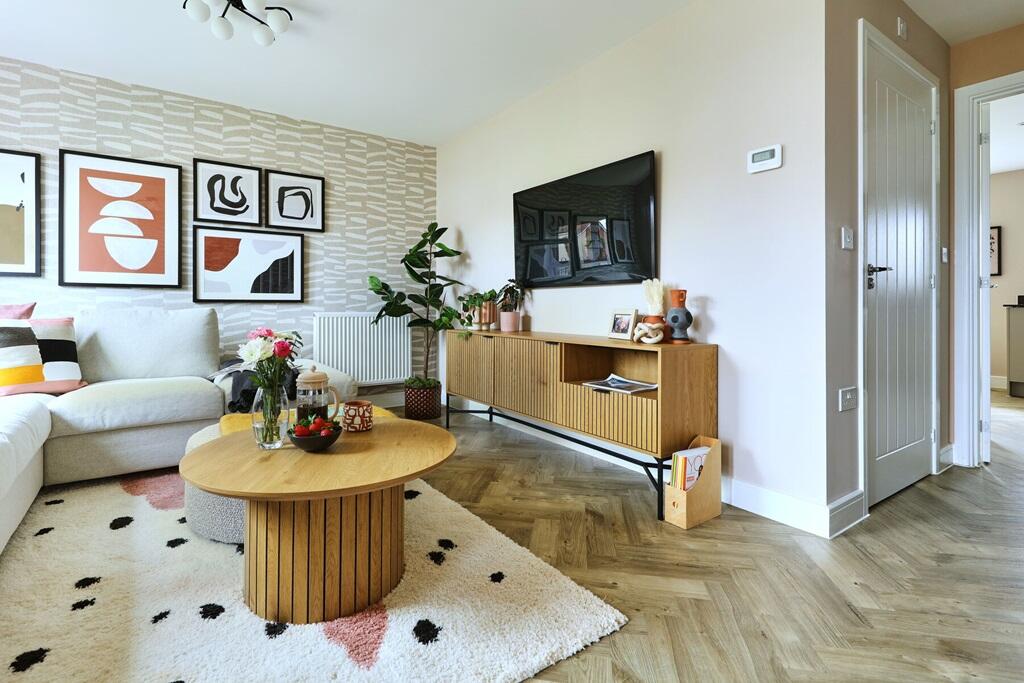 The living room is perfect for cosy night in front of the TV