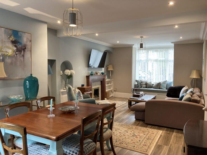 Open plan dining and living room