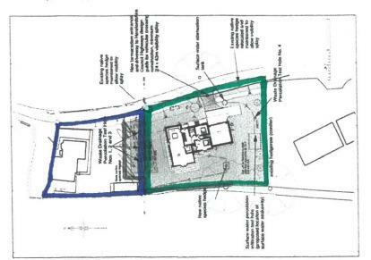 jpeg image new boundary plan Bridge House and plot