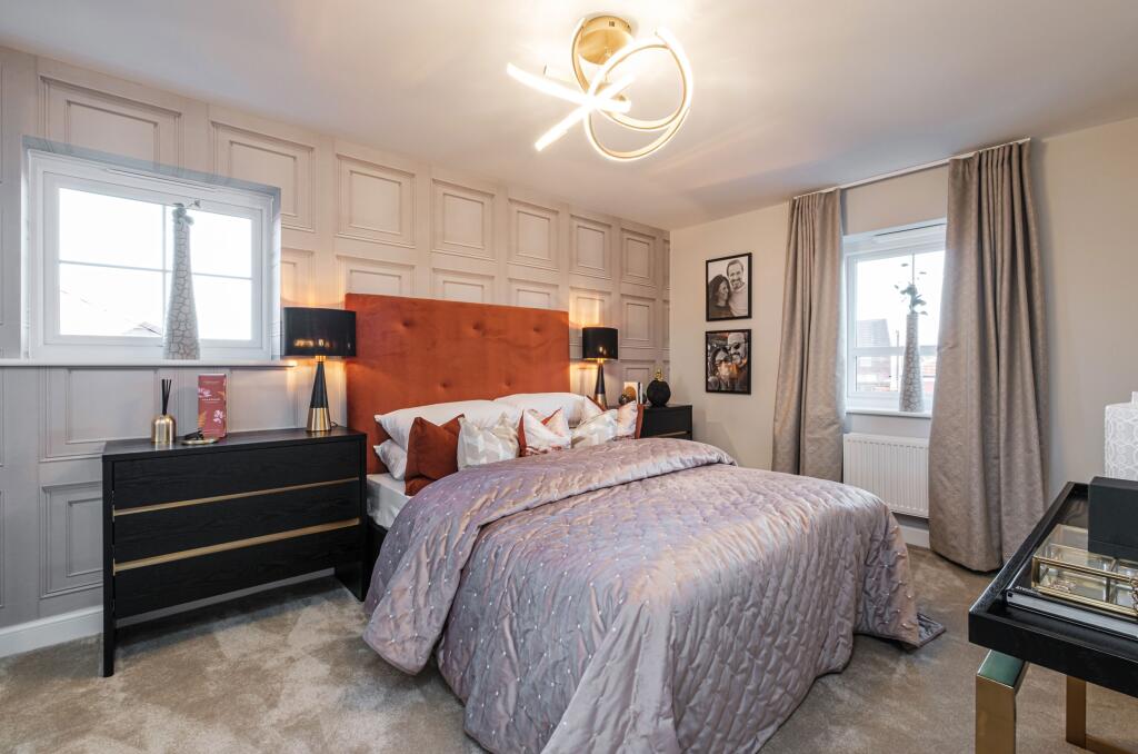 Interior view of the main bedroom of our 4 bed Alderney home
