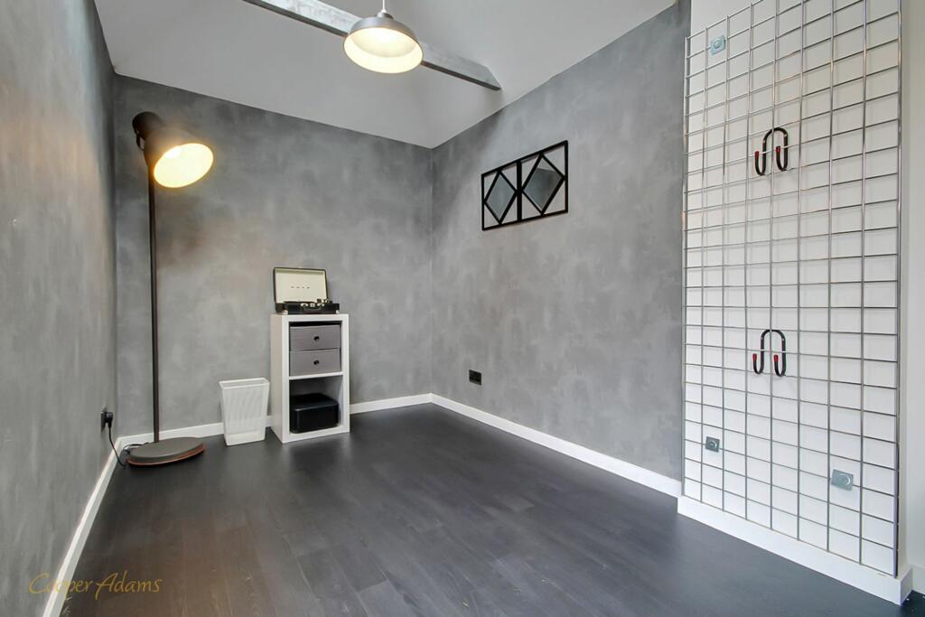 Converted garage home office