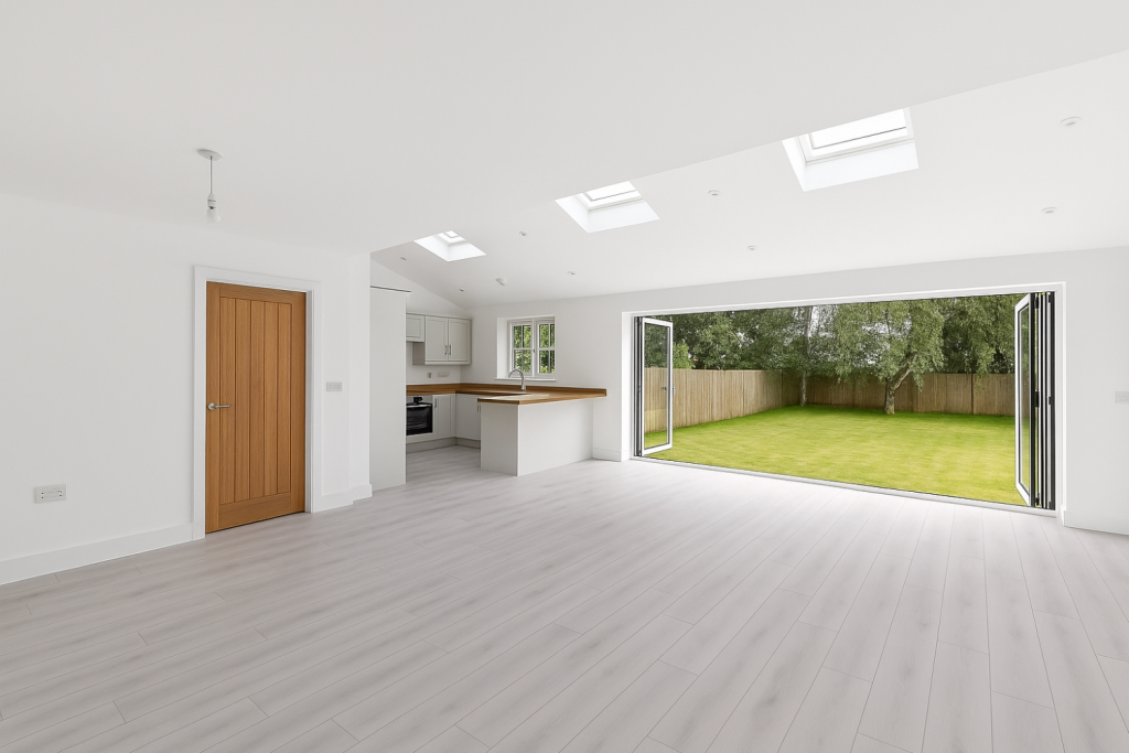 Open Plan Living Kitchen Flooring Has Been Digital