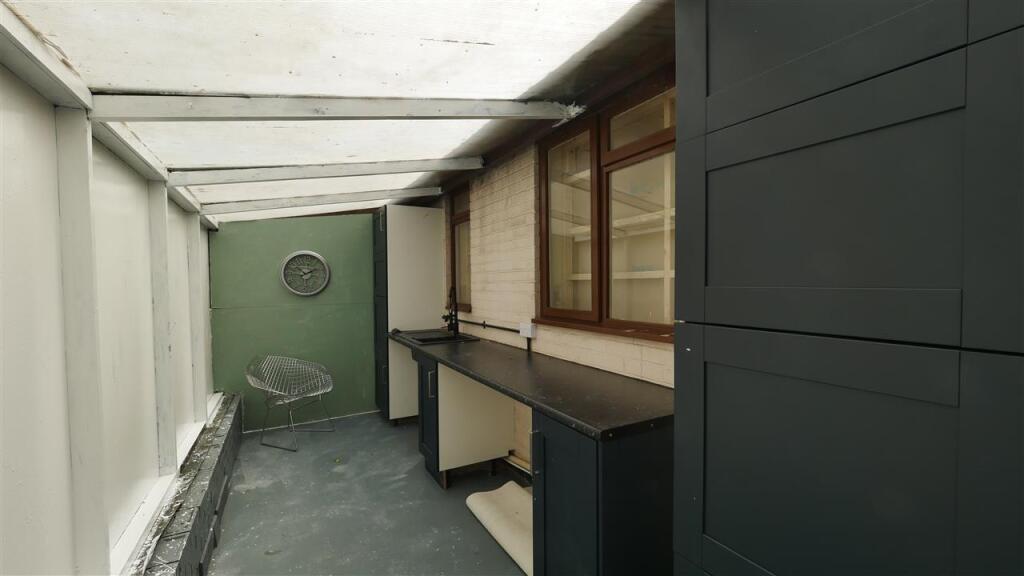 Lean-to storage area