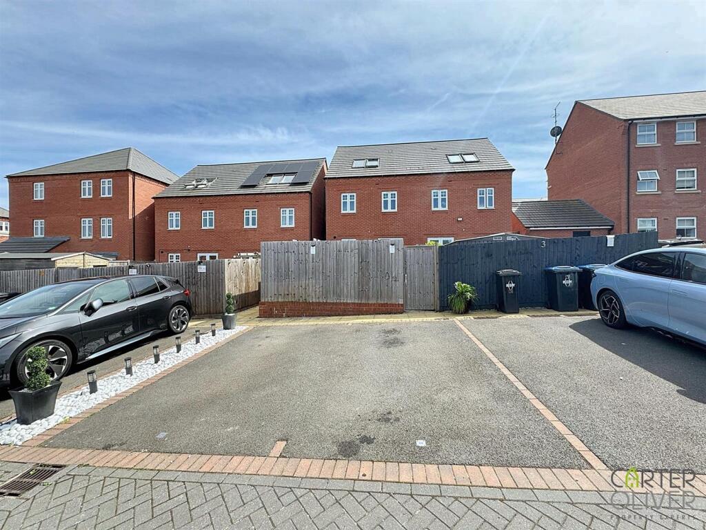 Rear allocated Parking for 2 cars