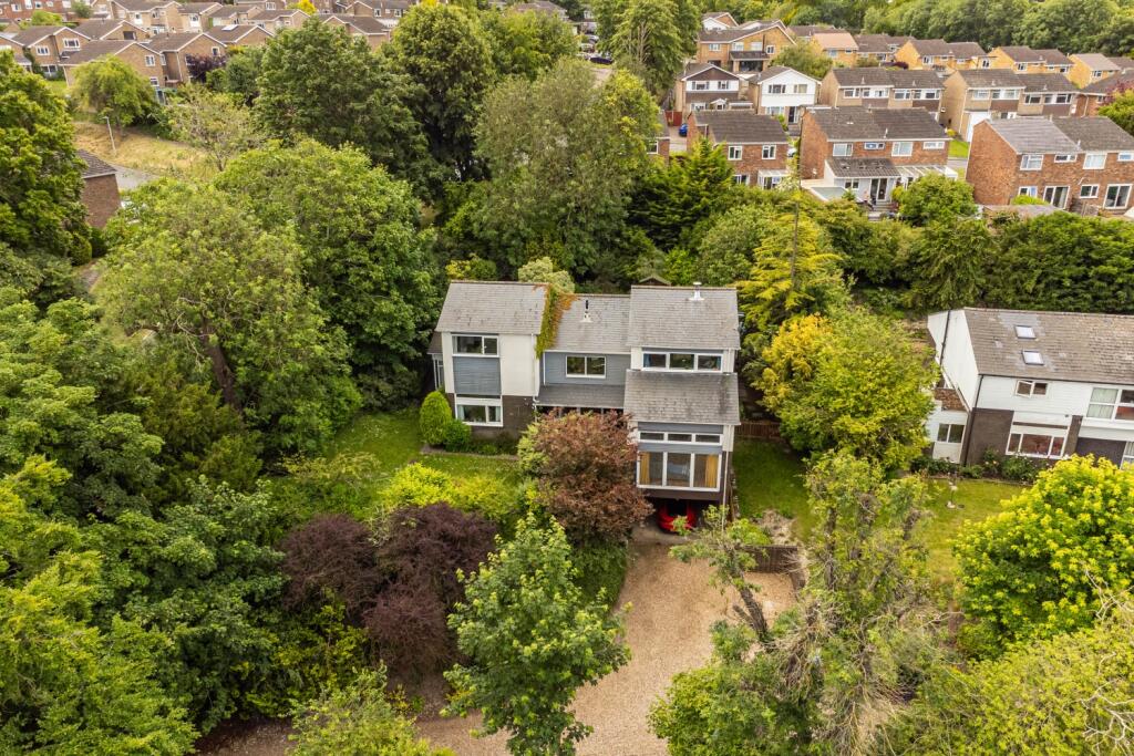 Aerial view of the home