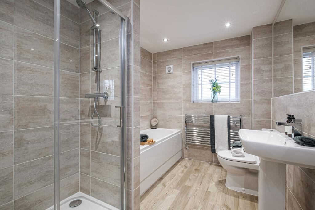 Interior view of the bathroom in our 4 bed Alnmouth home