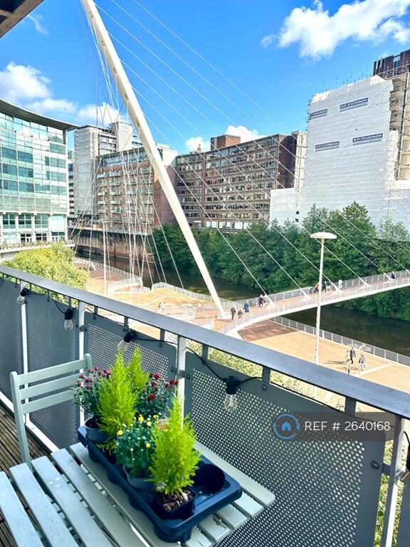 Balcony View Of River Irwell And Trinity Bridge