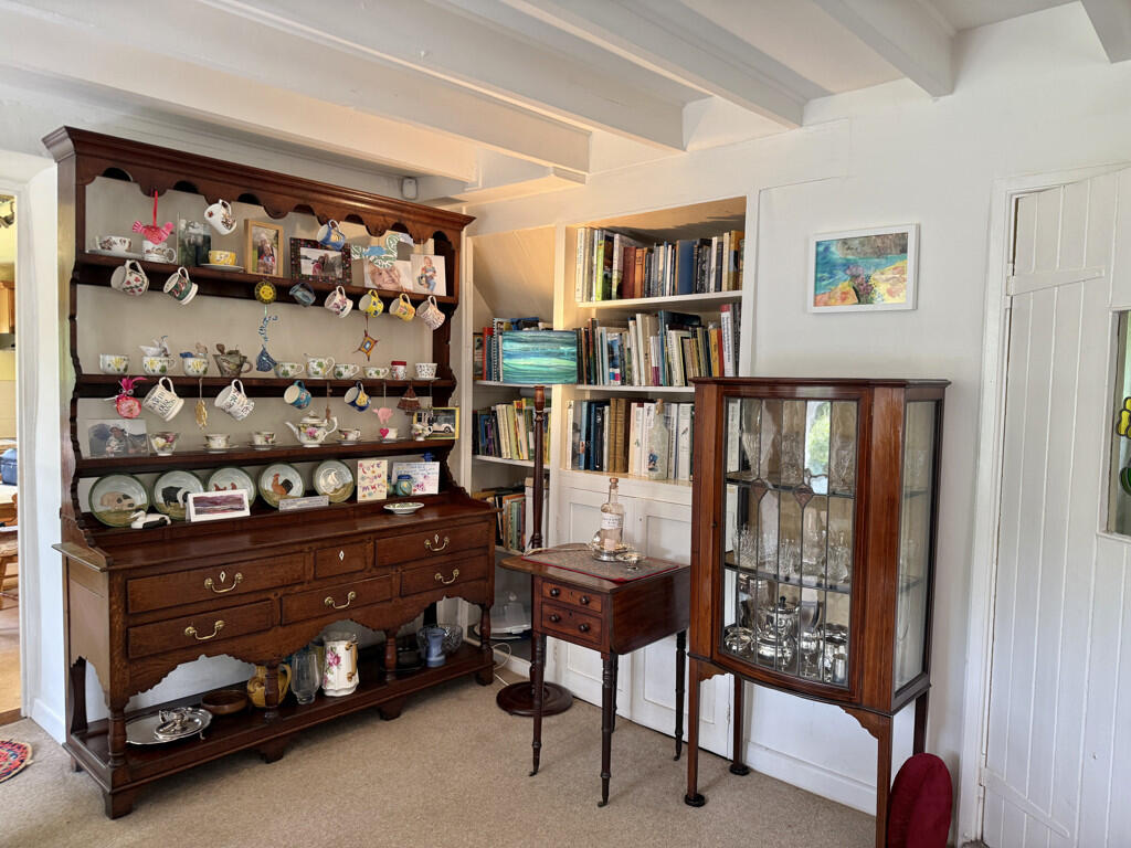 Painted Beams &amp; Alcove Shelving