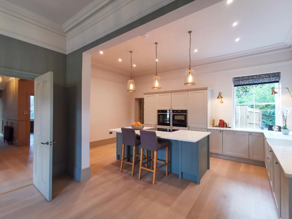 Open plan kitchen/living area example