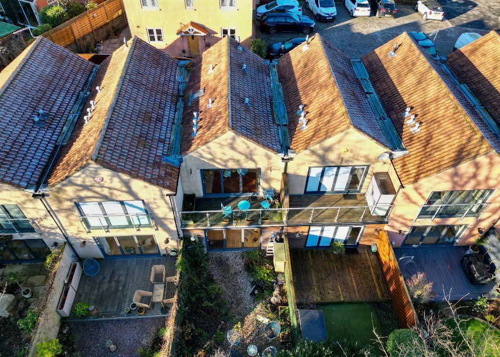 Drone photo of rear elevation