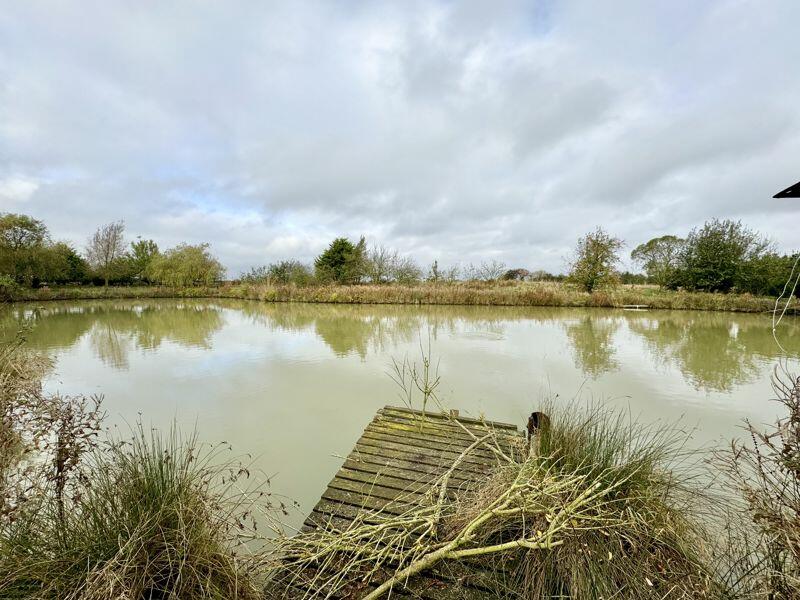 Fishing lake side view