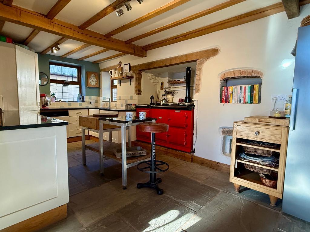 Open plan cooks kitchen