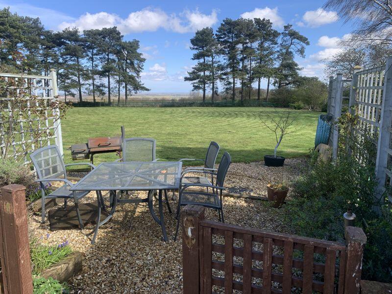 View from gravel patio area