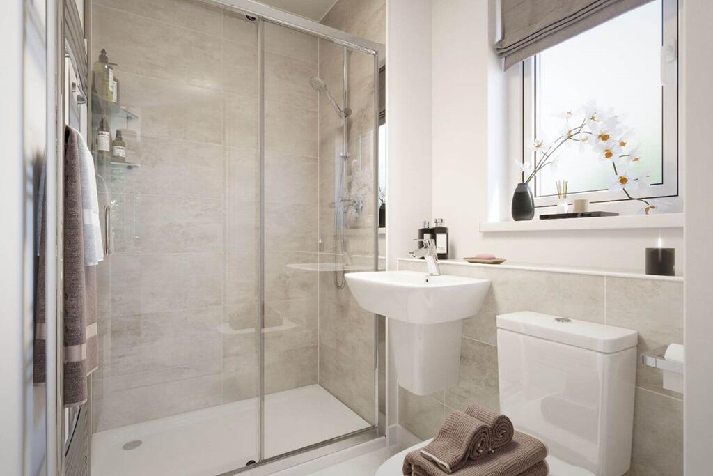 Bedroom 1 features an ensuite shower room