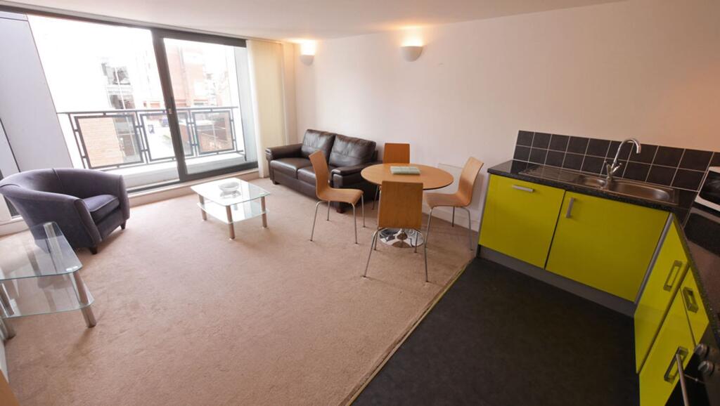 living area/kitchen