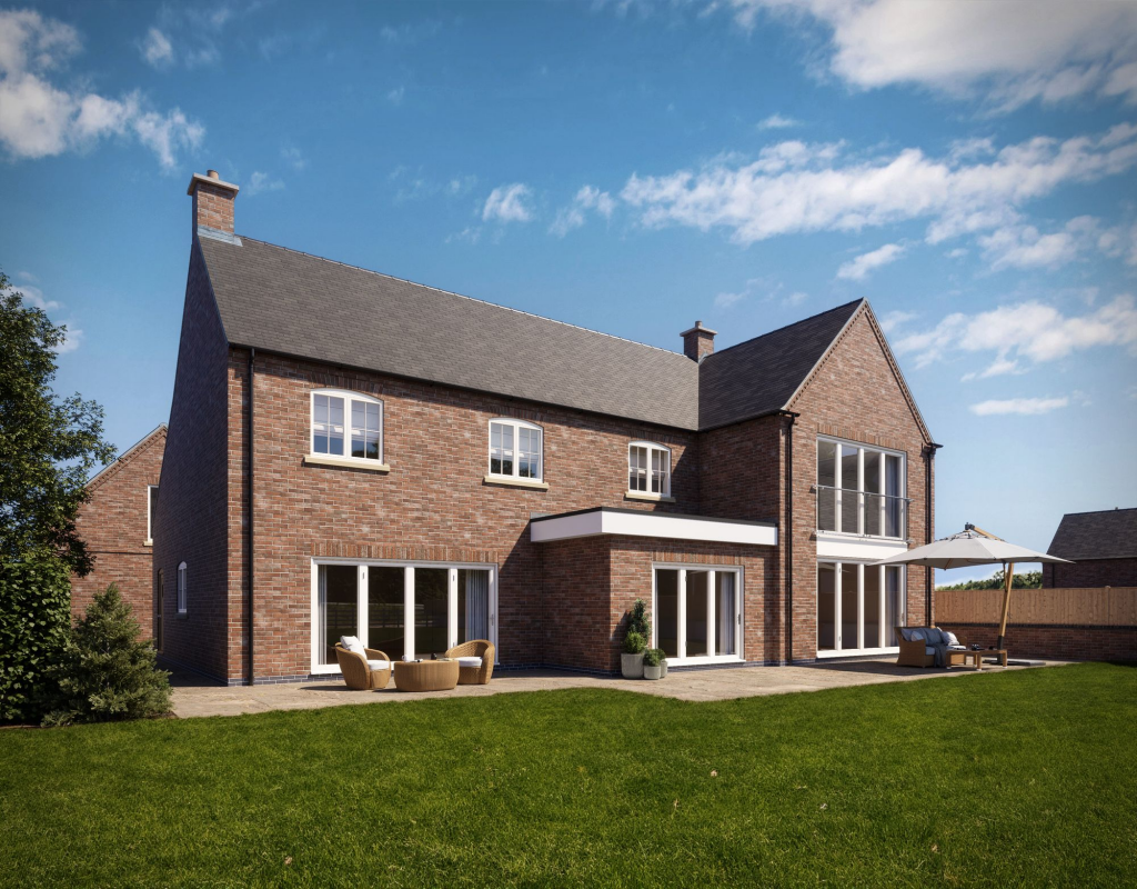 Secure rear garden opening onto the optional 1-acre paddock