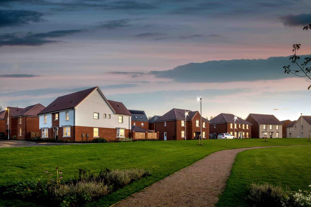 The Poppies dusk street scene
