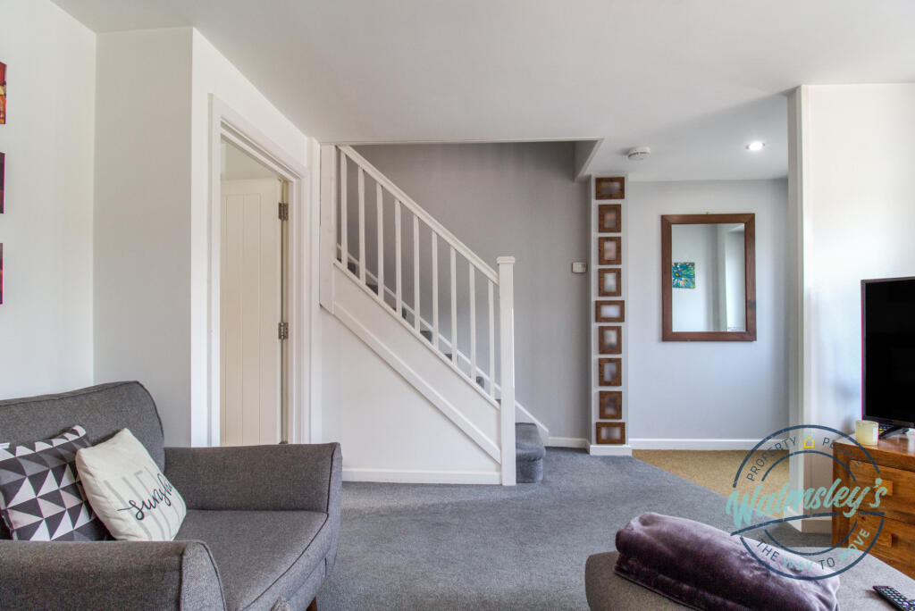 Staircase from sitting area