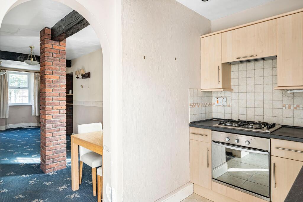 Kitchen into living room