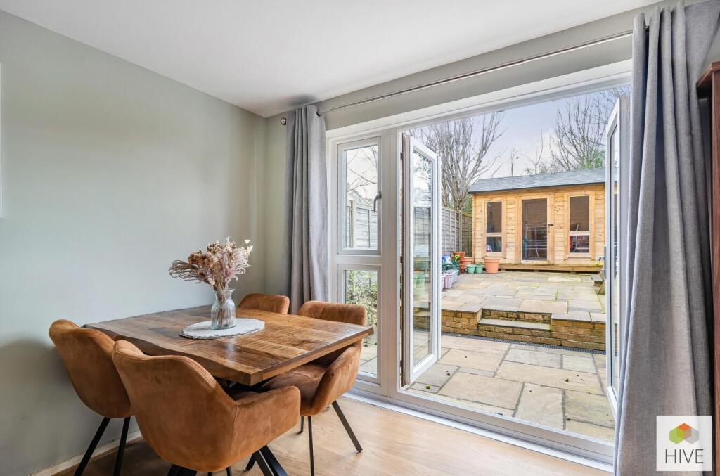 Dining area looking onto garden