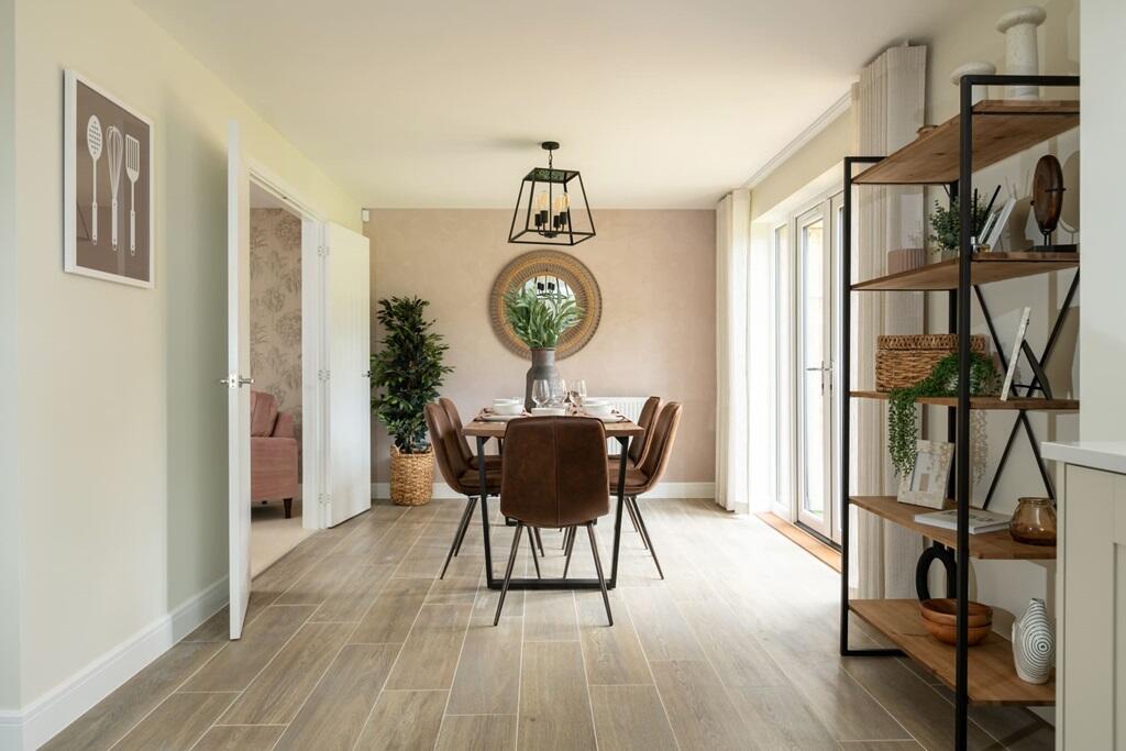 Let the outside in with French doors in the Kitchen diner