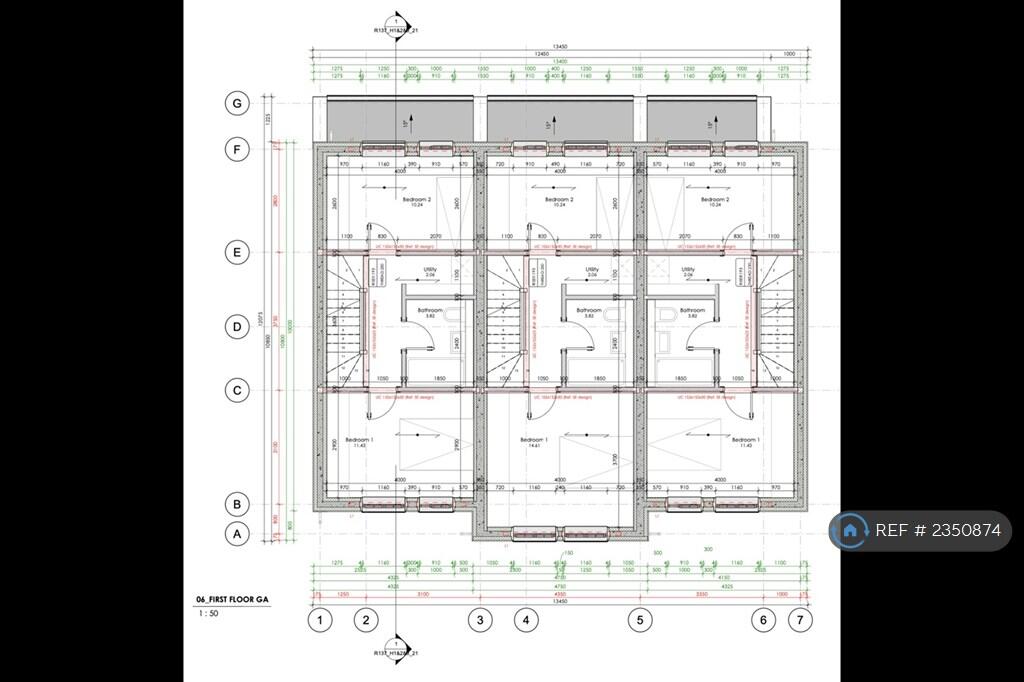 First Floor Plan Plot 1 &amp; 2 &amp; 3