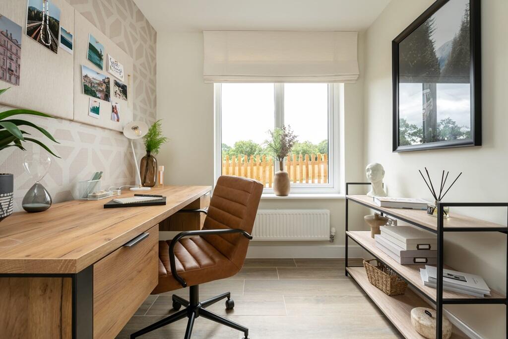 The ground floor study offers a peaceful place to work from home