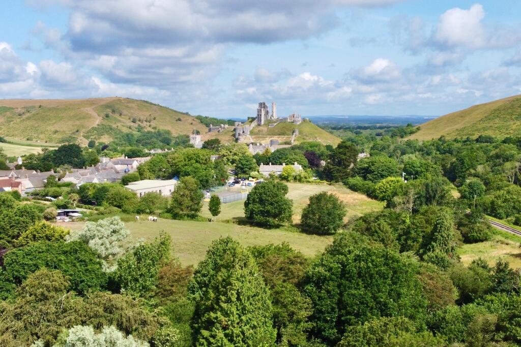 Corfe Castle Aerial
