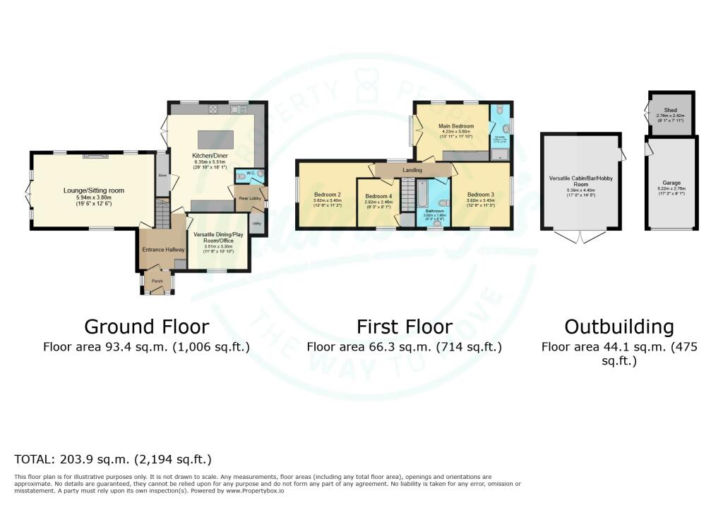2D Plan 1 Complete to include garage &amp; cabin