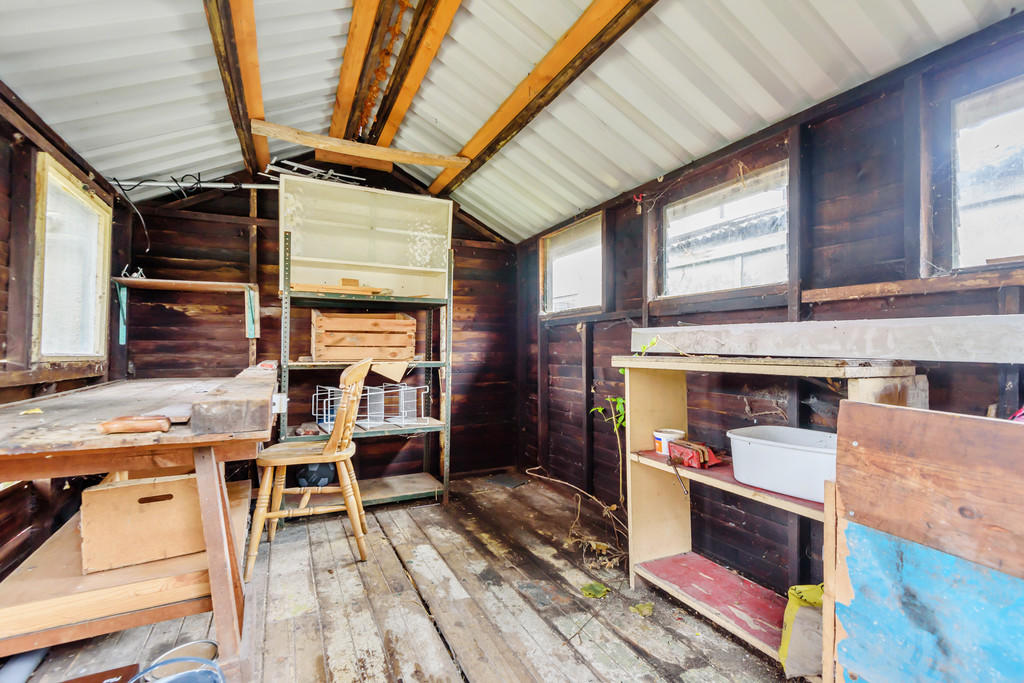 Inside the shed